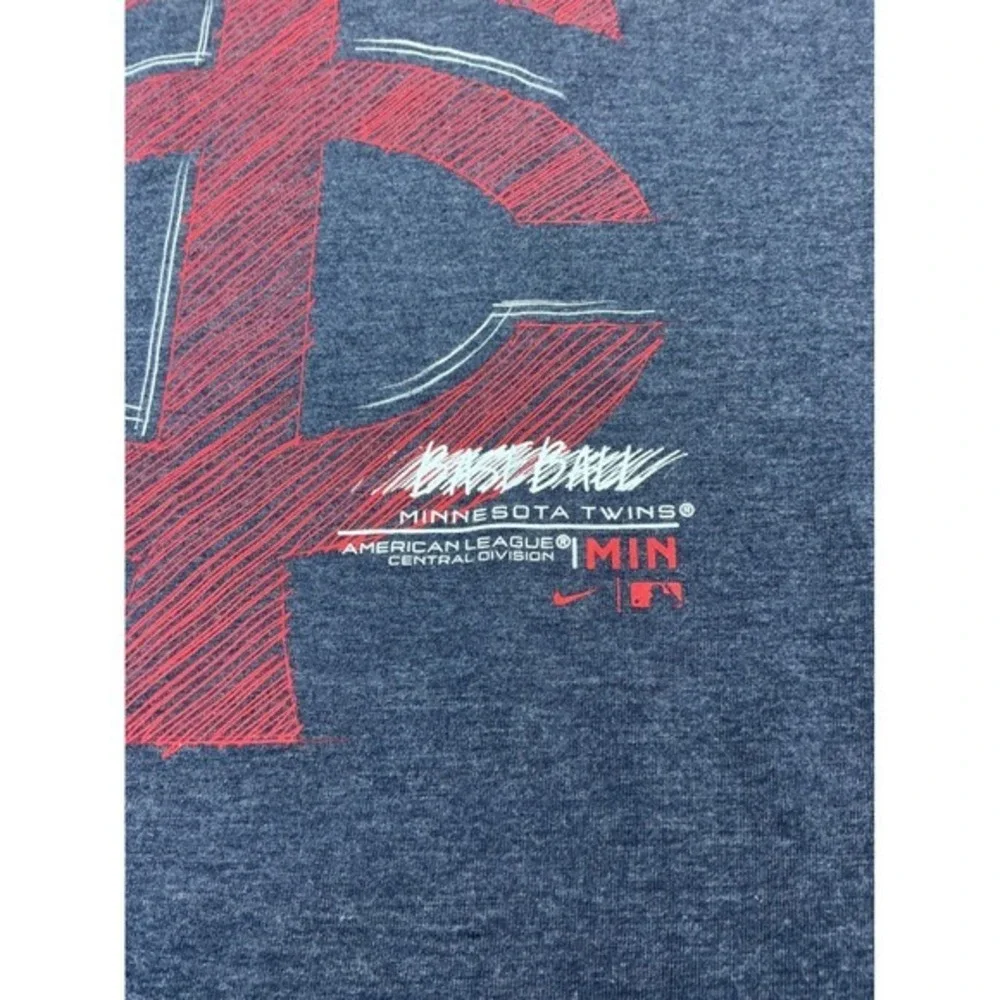 Nike Womens Large Graphic T-Shirt Navy Blue‎ Baseball Theme New With Tags